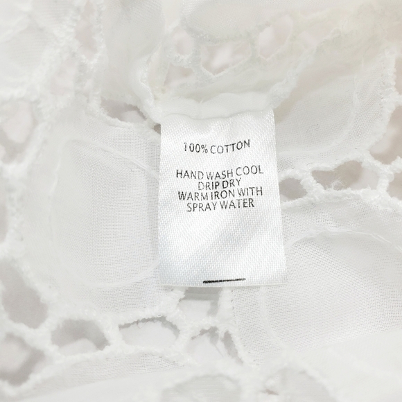 Craig Taylor Mini Eyelet Lace Button Down Shirt Dress - Picture 6 of 7